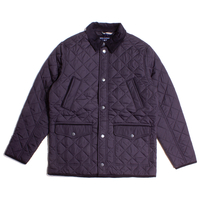 Maine Navy Frankfurt Quilted Collar Jacket