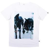 Makia Hounds Print White T-Shirt