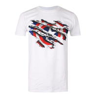 Marvel Captain America Torn Logo White T-Shirt