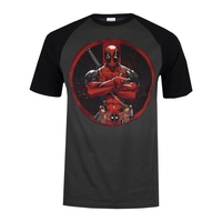 Marvel Comics Charcoal Deadpool Raglan T-Shirt