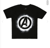 Marvel Kids Avengers Stencil Logo Black T-Shirt