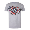 Marvel KIDS Captain America Torn Logo Grey Heather T-Shirt