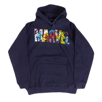 Marvel Navy KIDS Character Font Logo Hoodie