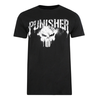 Marvel Punisher Text Logo Black Men
