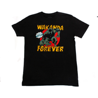 Marvel "Wakanda Forever" Black Panther Mens Black T-shirt