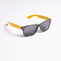 Mens Wayfarer Green/Yellow Sunglasses