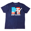 MTV Navy Americana Acid Wash Vintage T-shirt