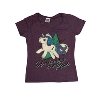 My Little Pony " Unicorns Are Real" Womens Purple T-shirt UK XS