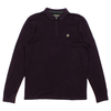 Nicholas Deakins Black 1/4 Zip Pique Cotton Polo
