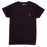 Nicholas Deakins Black Contrast Textured T-shirt