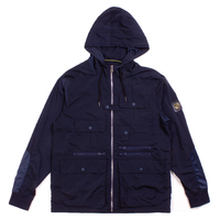 Nicholas Deakins Dark Navy Lightweight Utility Shell Hooded Jacket