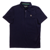 Nicholas Deakins Dark Navy Tipped Soft Cotton Polo