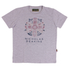 Nicholas Deakins Grey Rose Logo Union Jack T-Shirt