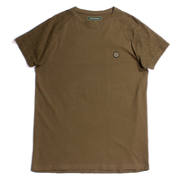 Nicholas Deakins Khaki Contrast Textured T-shirt