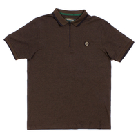 Nicholas Deakins Moss Melange Quarter Zip Polo