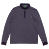 Nicholas Deakins Navy Melange Long Slevee Polo