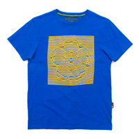 Nicholas Deakins Surf Blue / Yellow Striped Box Rose T-shirt