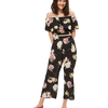 Oh My Love Black Floral Trousers