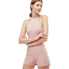 Oh My Love Blush High Neck Razor Cut Playsuit