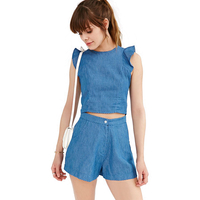 Oh My Love Denim Spot Shorts