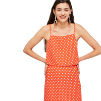 Oh My Love Polka Dot Square Neck Crop Top