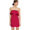 Oh My Love Red Bandeau Mini Dress With Frill