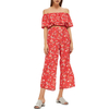 Oh My Love Red Floral Print Trousers