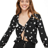 Oh My Love Star Print Blouse Top