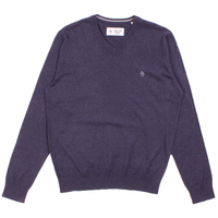 Original Penguin Dark Sapphire Knitted V-Neck Jumper