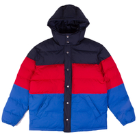 Original Penguin Dark Sapphire Oversized Quilted Colour Block Puffer