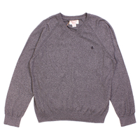 Original Penguin Monument Grey Knitted V-Neck Jumper