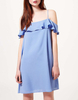 Originally made for Miss Selfridge Blue frill detail dress