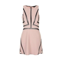 Originally made for Topshop baby pink mesh insert skater dress