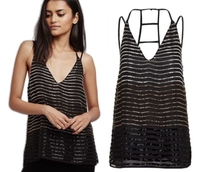 Originally made for Topshop black beaded top
