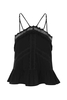 Originally made for Topshop Black strappy top w/crochet detail
