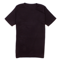 Plain Black Stretch Slim Fit T-Shirt