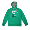 Plain Lazy Kelly Green Man Flu Pullover Hoodie