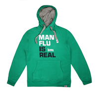 Plain Lazy Kelly Green Man Flu Pullover Hoodie