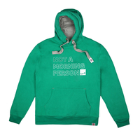 Plain Lazy Kelly Green Not a Morning Person Pullover Hood