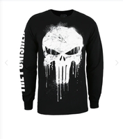 Punisher Skull Black Long Sleeve T-Shirt