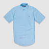 Ralph Lauren Aqua Crinkle Searsucker Gingham Shirt