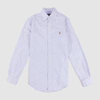 Ralph Lauren Blue Pinstripe Classic Fit Oxford Shirt