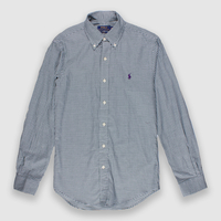 Ralph Lauren Forest Green & White Cotton Gingham Shirt