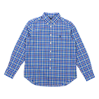 Ralph Lauren KIDS Navy/Green/Pink Plaid Poplin Longsleeve Shirt