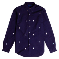 Ralph Lauren Navy w/white multi horse Shirt
