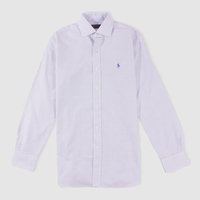 Ralph Lauren White W/ Black & Blue Fine Grid Check Shirt