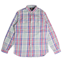 RRL by Ralph Lauren Mint & Rose Red Plaid If Shirt