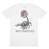 Rum Knuckles Scorpion Rose White T-Shirt