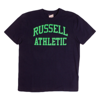 Russell Athletic Navy & Green Crew Neck T-Shirt