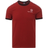 Sergio Tacchini Dalhoa Merlot Taped Shoulder T-Shirt